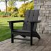 POLYWOOD® Modern Adirondack Chair in Black | 34.68 H x 29.25 W x 32.13 D in | Wayfair AD420BL