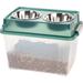 Tucker Murphy Pet™ Paris Elevated Feeder Food Container Pet Placemat, Stainless Steel in Green | 15 H x 21.54 W x 14.3 D in | Wayfair