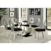 Orren Ellis Melendy 7 Piece Dining Set Glass/Upholstered/Metal | 30 H in | Wayfair FA05FC73AD7D46EEAF5E661677842941