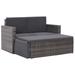 Ivy Bronx Patio Furniture Set 2 Piece Loveseat Outdoor Sofa Poly Rattan Synthetic Wicker/All - Weather Wicker/Wicker/Rattan in Gray | Wayfair