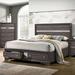 House of Hampton® Stjean Storage Platform Bed Metal in Black/Brown/Gray | 50.25 H x 63.38 W x 83.13 D in | Wayfair 69BD80DBF4084F83A4D20C6743428123