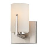 Joss & Main Rowanne 1 - Light Dimmable Armed Sconce Glass/Metal in Gray | 7.75 H x 5.5 W x 5.75 D in | Wayfair C242C8C095E843D188D462ED0FA79C92