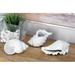 Highland Dunes 3 Piece Shoaf Figurine Set Porcelain/Ceramic in White/Blue | 4 H x 7 W x 4 D in | Wayfair 92847