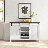 Guadalupe 54" Wide 1 Drawer Sideboard Wood in White Laurel Foundry Modern Farmhouse® | 34 H x 54 W x 15.5 D in | Wayfair