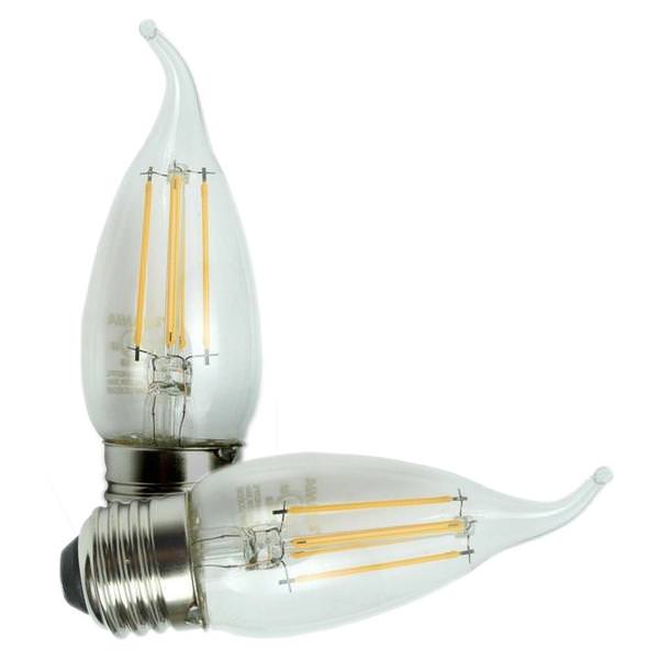Sylvania 79765 - LED5/B10/BENT/DIM/827/FIL/BL2 Decorative Chandelier Antique Filament LED Light Bulb