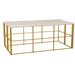 Brayden Studio® Hemington Coffee Table in White/Yellow | 19 H x 48 W x 24 D in | Wayfair 64DFD59F6A6B4AAABCABED437BAA3145