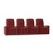 Latitude Run® Blaze XL900 Home Theater Row Seating (Row of 4) Microfiber/Microsuede in Red | 44 H x 126 W x 40 D in | Wayfair