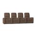 Latitude Run® Blaze XL900 Home Theater Row Seating (Row of 4) Microfiber/Microsuede in Brown | 44 H x 126 W x 40 D in | Wayfair