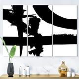 East Urban Home 'Black & White Crossing Paths I' Graphic Art Multi-Piece Image on Wrapped Canvas Metal in Black/White | 32 H x 48 W x 1 D in | Wayfair