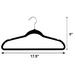 Rebrilliant Eric Home Heavy Duty Felt Metal Non-Slip Hanger for Dress/Shirt/Sweater Velvet/Metal in Black | 9 H x 17.5 W in | Wayfair