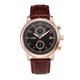 Haonb Men's Watches Casual Digital Dial Leather Strap Trend Watch,Rose Gold Black Plate
