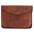WerKens Genuine Leather Laptop Sleeve a Luxury Laptop Sleeve Cover Case for MacBook and Laptops with Display Sizes 13-13.3" Inch,Handmade Laptop Leather Sleeve Vintage Document Holder - Brown