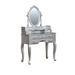 Rosdorf Park Sheehan Solid Wood Vanity Set w/ Stool & Mirror Wood in Gray, Size 58.88 H x 31.63 W x 15.75 D in | Wayfair