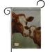 Breeze Decor Cow & Calf Farm Animals Impressions 2-Sided Burlap 1'6.5" x 1'1" Garden Flag in Brown | 18.5 H x 13 W in | Wayfair