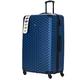 Hard Shell Case ABS Travel Luggage Suitcase 4 Wheel Spinner Trolley Baggage Bag Combination Lock 4 Corner Swivel Wheeled (32 Inch 88 x 57 x 31.5cm, 135L, 5.2 Kg, Navy Blue)