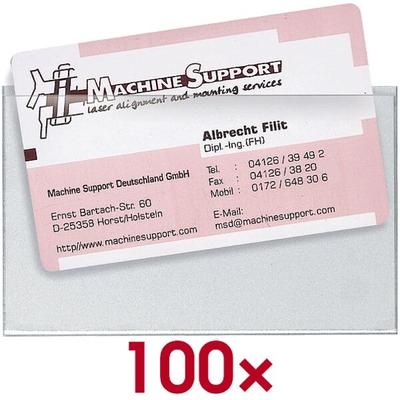 Veloflex Visitenkartentasche »VELOCOLL®« 90 x 57 mm transparent, 5.7x9 cm