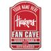 WinCraft Nebraska Huskers Personalized 11'' x 17'' Fan Cave Wood Sign