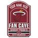 WinCraft Miami Heat Personalized 11'' x 17'' Fan Cave Wood Sign