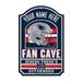 WinCraft New England Patriots Personalized 11'' x 17'' Fan Cave Wood Sign