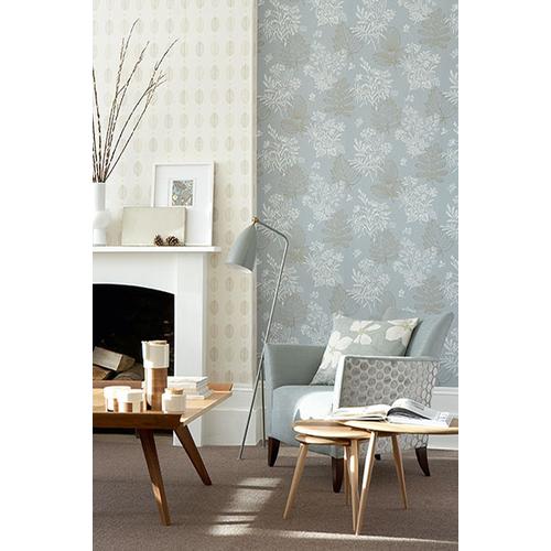 Little Greene 'Norcombe - Welkin' - Blue Wallpaper