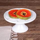 Elite Global Solutions Cake Stand Acrylic or Melamine, Wood in White | 4 H x 8 W in | Wayfair M8RPKT-C