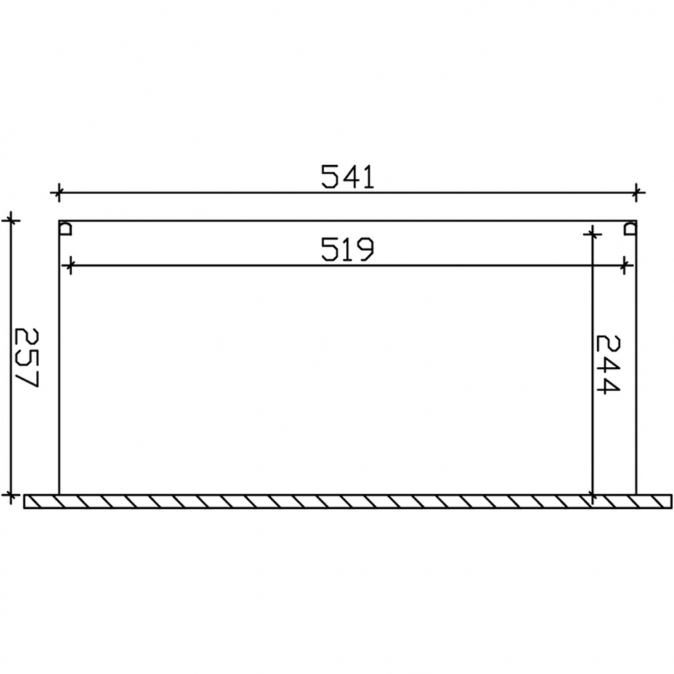 Skan Holz Terrassenüberdachung Genua Terrassendach, 541x257 cm, Weiß Image