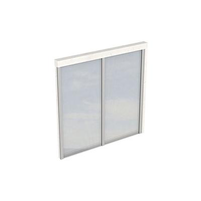 Skan Holz Seitenwand Polycarbonat Wandanbau Weiß, 205x200 cm