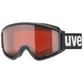 uvex g.gl 3000 LGL - Ski Goggle for Men and Women - Contrast Enhancing - Extended Field of Vision & Anti-Fog Coating - Black/Lasergold Lite-Rose - One Size