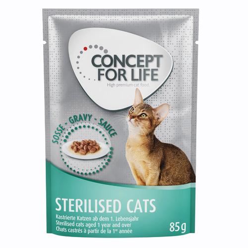 24x85g Sterilised Cats in Soße Concept for Life Katzenfutter nass