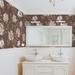 House of Hampton® Ressler Removable Peel & Stick Wallpaper Panel Non-Woven in Black/Brown | 24" W x 48" L | Wayfair