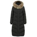 Bosideng Women's Full Length Down Coat with Detachable Hood Trim (The Trim is Not Included) Black
