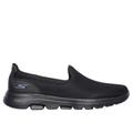 Skechers Women's GOwalk 5 Slip-On Shoes | Size 6.5 Wide | Black | Textile/Synthetic | Machine Washable