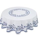 Portmeirion Portofino Tablecloth Cotton Blend in Blue/White | 70 D in | Wayfair 42613-070RD MUL