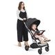 Joovy Kooper Kinderwagen, Leichter Kinderwagen, kompakt zusammenklappbar mit Ablage, schwarz