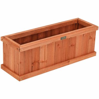 Costway Wooden Decorative Planter Box for Garden Y...