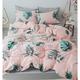 Ruixinshi Duvet Cover Sets Floral 100% Cotton Printed 4 Piece Bedding Sets 400 4pcs (1 Duvet Cover,1 Flat Sheet,2 Shams),King,Light Pink,Soft Christmas New Year Best Gift Bedline Bedclothes