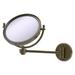 17 Stories Wall Mounted Make-Up 5X Magnification Mirror w/ Dotted Detail Metal in Yellow | 10 H x 14 W x 8 D in | Wayfair WM-5/5X-ABR