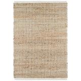 Brown 96 x 0.25 in Area Rug - Dash and Albert Rugs Gridwork Striped Handmade Flatweave Ivory/Area Rug Cotton/Jute & Sisal | 96 W x 0.25 D in | Wayfair