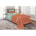 East Urban Home Island Microfiber Coastal Coverlet/Bedspread Set Microfiber in Brown/Green/Orange | Twin Bedspread + 1 Sham | Wayfair