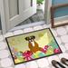 The Holiday Aisle® Saroyan Fawn Boxer 27 in. x 18 in. Non-Slip Outdoor Door Mat Synthetics | 36" L x 24" W | Wayfair