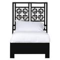 David Francis Furniture Palm Springs Low Profile Standard Bed Wood in Black | 60 H x 42 W x 85 D in | Wayfair B4105BED-TXL-S129