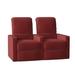 Latitude Run® Home Theater Row Seating (Row of 2), Leather in Red | 42 H x 61 W x 39 D in | Wayfair E7CFBFAFCB434AC8951048D71A90EC36