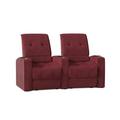 Red Barrel Studio® Chrysander 71" Wide Home Theater Seating w/ Cup Holder redMicrofiber/Microsuede | 44 H x 71 W x 42 D in | Wayfair