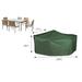 Arlmont & Co. 6-Seater Rectangular Water Resistant Patio Dining Set Cover, Polyester in Gray | 36 H x 106 W x 71 D in | Wayfair