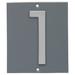 Montague Metal Products Inc. Floating 1-Line Wall Address Plaque Metal in Gray | 4.5 H x 3.38 W x 1 D in | Wayfair HMP-031-W-G-TT