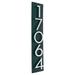 Montague Metal Products Inc. Floating Modern 4" Number Vertical Address Plaque (5 Digits) Metal in Green | 23.5 H x 4.5 W x 1 D in | Wayfair