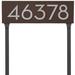 Montague Metal Products Inc. Floating 1-Line Lawn Address Sign Metal in Brown | 6 H x 19.75 W x 1 D in | Wayfair HMP-045-L-RB-S