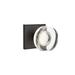 Emtek Passage (Hall & Closet) Modern & Contemporary Round Crystal Knob w/ Square Rose Brass/Crystal in Black | 2.5 H x 2.5 W x 2.5 D in | Wayfair