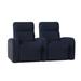Latitude Run® Home Theater Row Seating (Row of 2) Microfiber/Microsuede in Blue | 43 H x 72 W x 41.5 D in | Wayfair