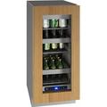 U-Line 72 Can 15" Convertible Beverage Refrigerator Glass | 34.125 H x 14.937 W x 22.937 D in | Wayfair UHRE515-IG01A